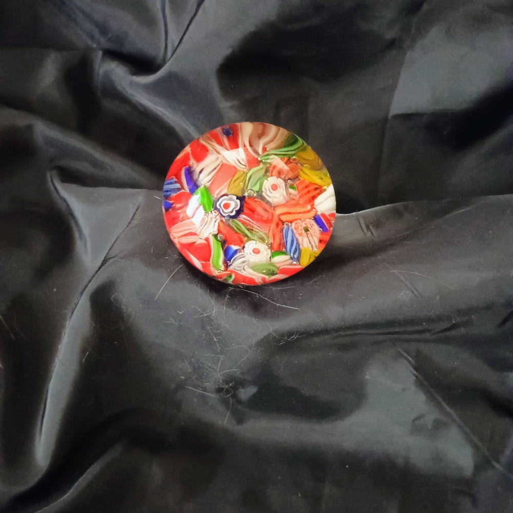 Colorful Millefiori Glass Paperweight #2 - Picture 2 of 4